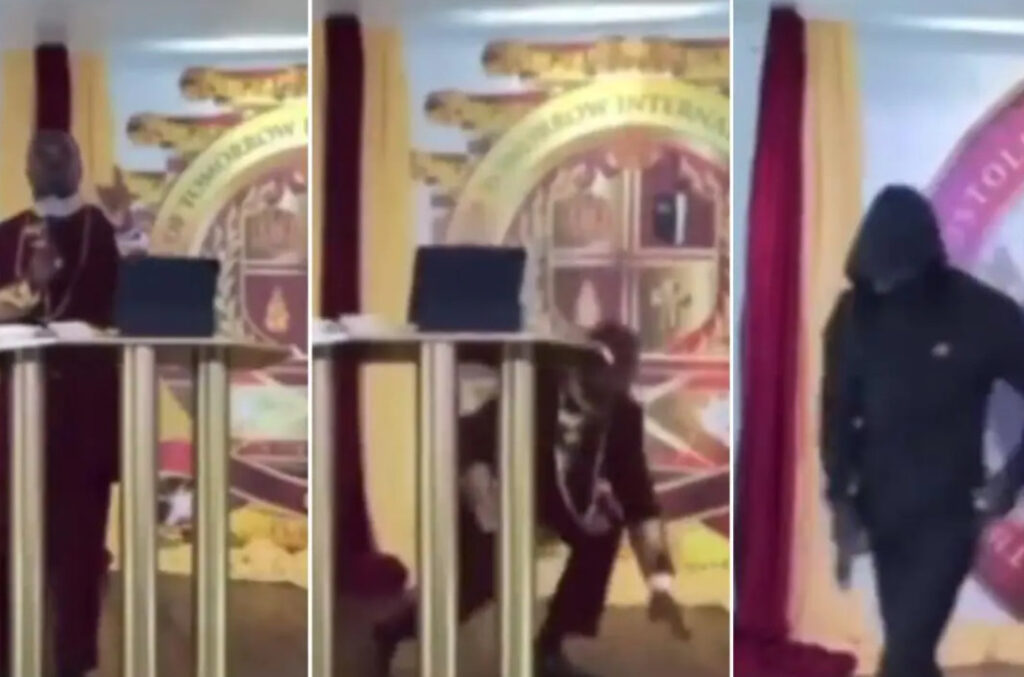 Vídeo: Pastor é assaltado durante culto, e ladrões levam mais de R$ 5 milhões