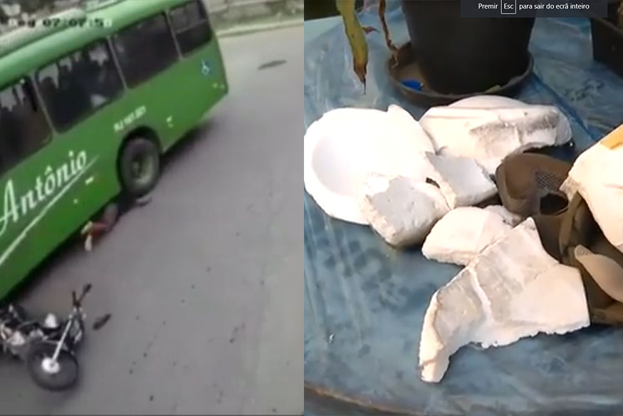 Veja o estado do capacete de jovem que ficou sob roda de ônibus no RJ