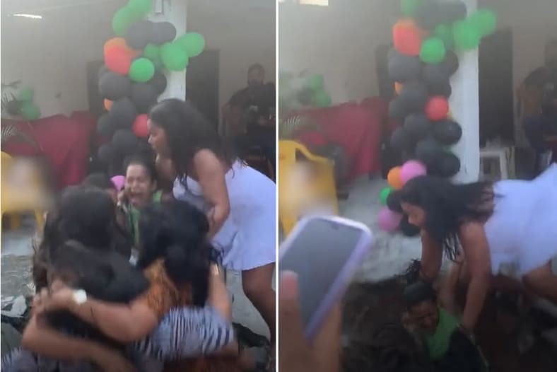 Vídeo: 7 mulheres caem em fossa ao som de 'Tem Cabaré Essa Noite'