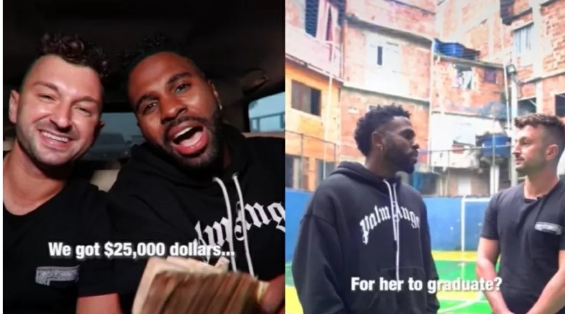 Jason Derulo doa R$ 131 mil para moradora de favela no Rio de Janeiro