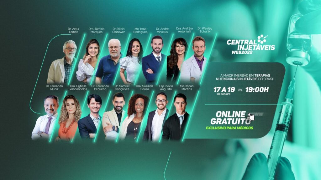 Evento gratuito de terapias nutricionais injetáveis será realizado neste mês
