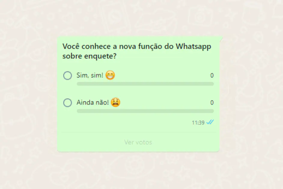 Whatsapp libera função enquete para usuários; aprenda como usar