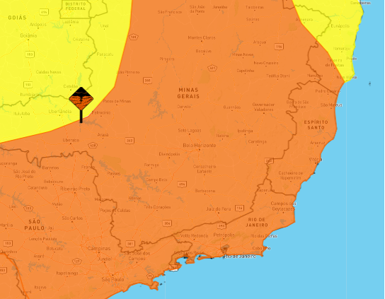 Áreas Afetadas: Central Mineira, Zona da Mata, Vale do Rio Doce, Presidente Prudente, São José do Rio Preto, Metropolitana de Curitiba, Central Espírito-santense, Leste de Mato Grosso do Sul, Triângulo Mineiro/Alto Paranaíba, Noroeste Espírito-santense, Campinas, Oeste de Minas, Bauru, Piracicaba, Vale do Mucuri, Norte de Minas, Sul/Sudoeste de Minas, Itapetininga, Sul Espírito-santense, Campo das Vertentes, Jequitinhonha, Ribeirão Preto, Araçatuba, Macro Metropolitana Paulista, Marília, Metropolitana de Belo Horizonte, Norte Central Paranaense, Sudoeste de Mato Grosso do Sul, Araraquara, Sul Fluminense, Vale do Paraíba Paulista, Noroeste Fluminense, Centro Sul Baiano, Litoral Norte Espírito-santense, Baixadas, Centro Fluminense, Noroeste de Minas, Metropolitana de São Paulo, Assis, Extremo Oeste Baiano, Litoral Sul Paulista, Metropolitana do Rio de Janeiro, Vale São-Franciscano da Bahia, Norte Pioneiro Paranaense, Centro Norte de Mato Grosso do Sul, Norte Fluminense, Sul Baiano, Noroeste Paranaense