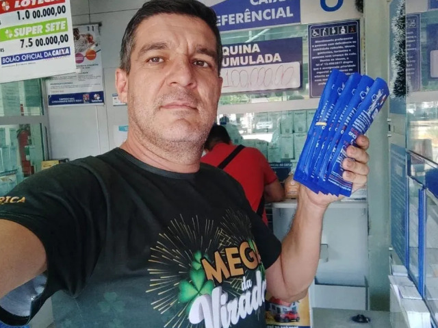 Responsável pelo bolão com as primeiras apostas realizadas na Mega da Virada — Foto: Arquivo pessoal