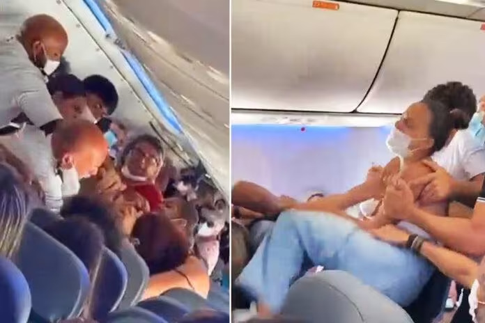 Vídeo: Briga por assento na janela gera tumulto em avião e causa atraso de voo