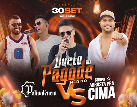 Banda Arrasta pra Cima comemora 2 anos em evento 'Duelo do Pagode'
