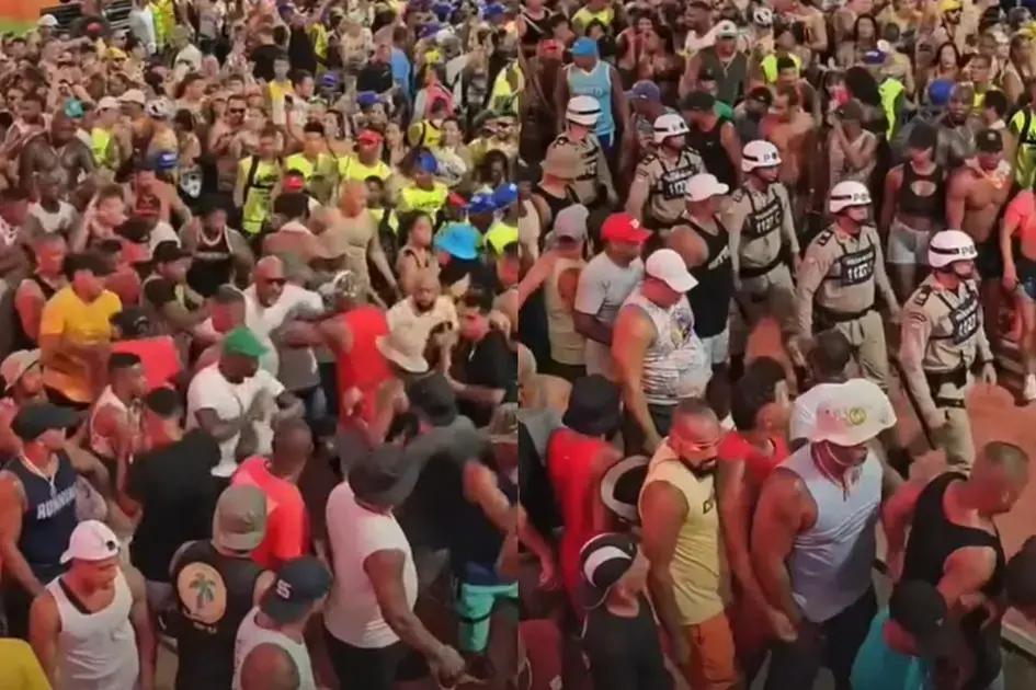 Carnaval em Salvador: Foliões realizam ato em respeito à PM da Bahia