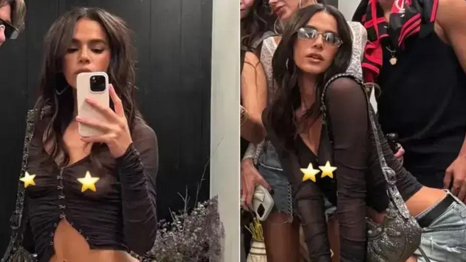 Bruna Marquezine brilha em festa funk com blusa ousada no Rio