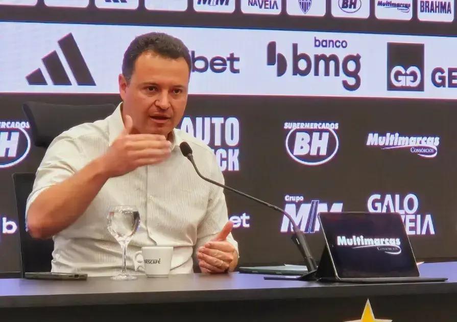 Rafael Menin discute comparativo entre Atlético e grandes clubes na janela de transferências
