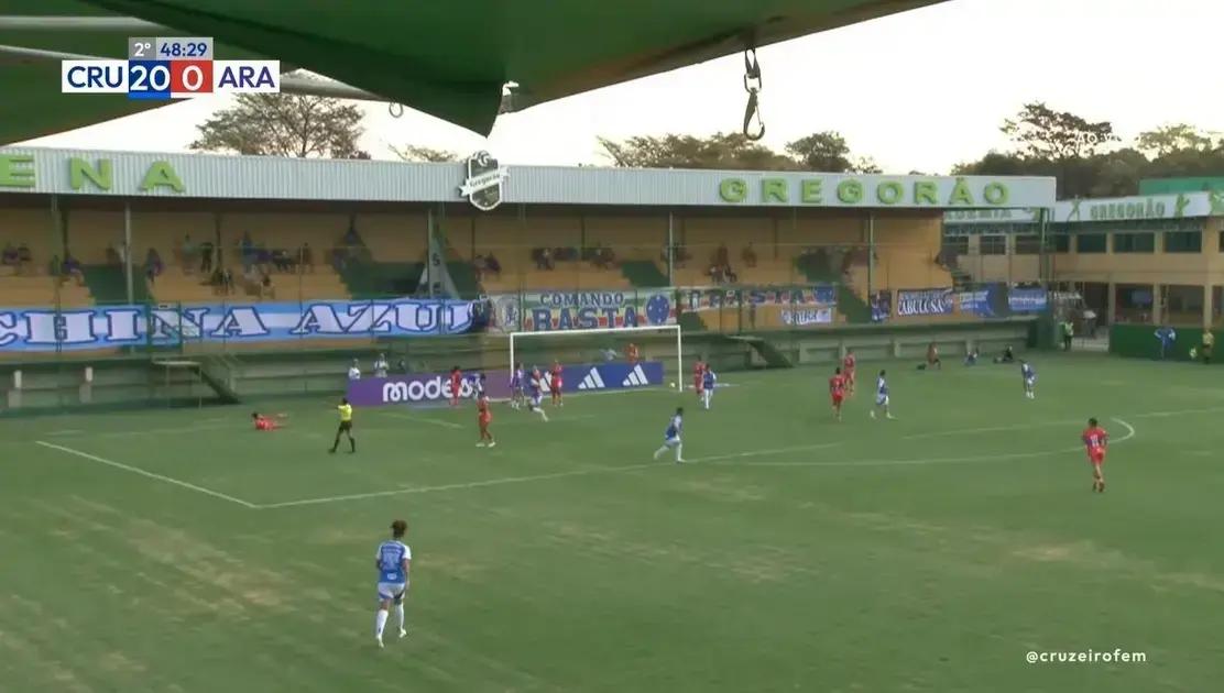 Cruzeiro estreia com goleada expressiva de 21 a 0 sobre Araguari no Mineiro Feminino