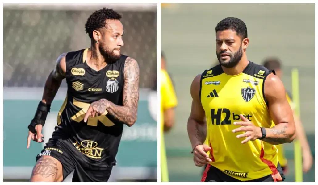 Hulk e Neymar: disputa acirrada de gols antes de Atlético x Santos