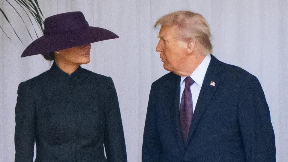 Melania Trump gera memes nas redes com chapéu durante visita ao Reino Unido
